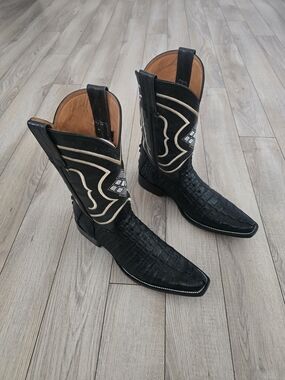 Cowboy Boots Crocodile Leather With Matching Belt